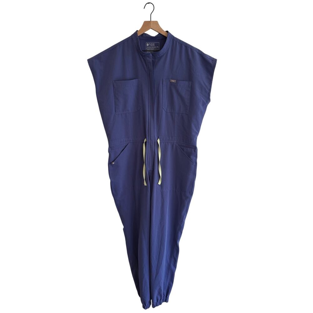 Figs Technical Collection Jumpsuit XXL Navy Blue Scrub Utility